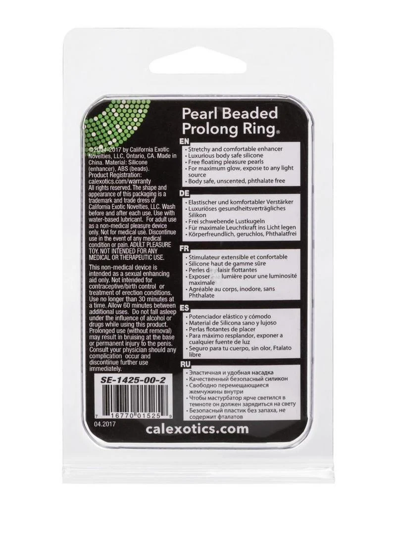 CalExotics Pearl Beaded Prolong Ring Silicone - Image 3