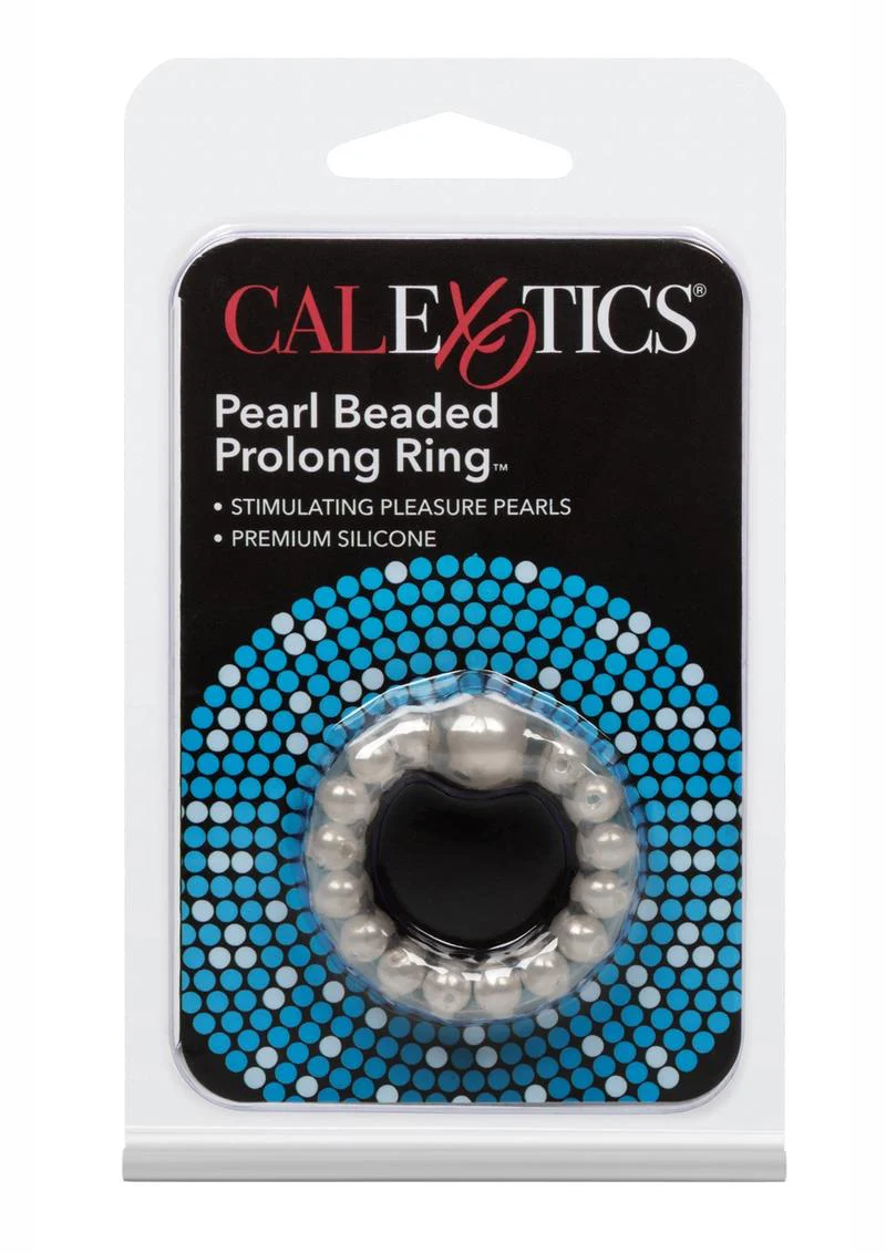 CalExotics Pearl Beaded Prolong Ring Stimulating - Image 4