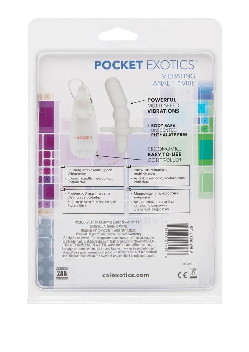 CalExotics Pocket Exotics Anal T Vibrating Butt Plug - Image 4