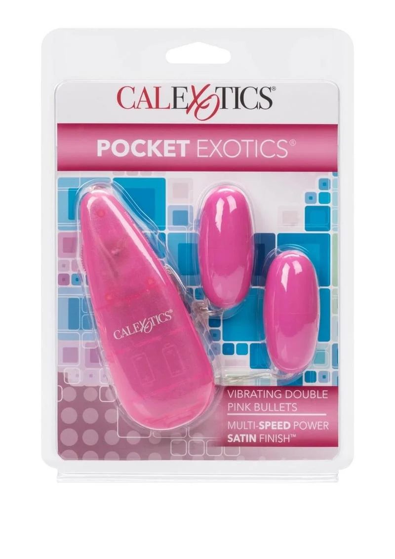 CalExotics Pocket Exotics Vibrating Double Pink Passion Bullets - Image 4