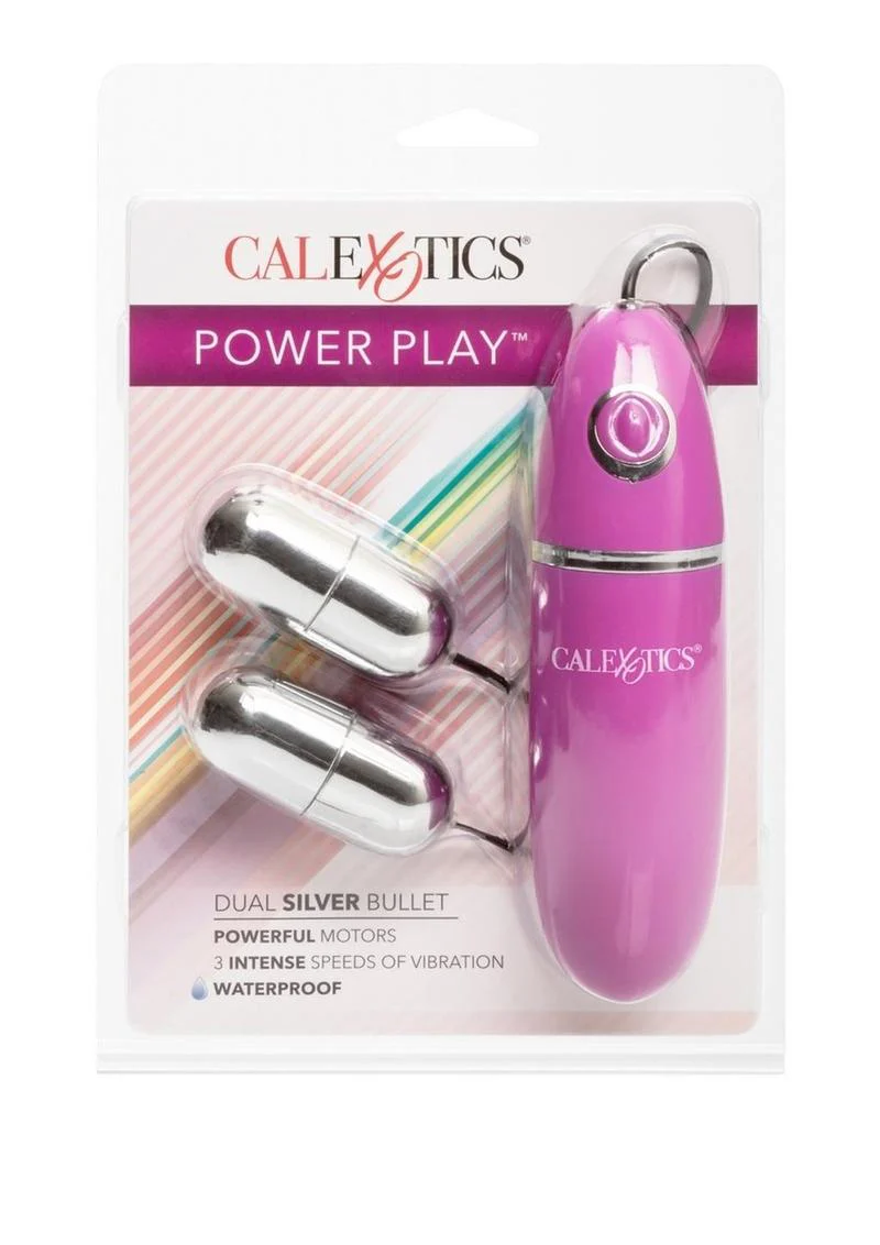 CalExotics Power Play Dual Silver Bullet Vibrator 3 Speeds Waterproof - Image 4