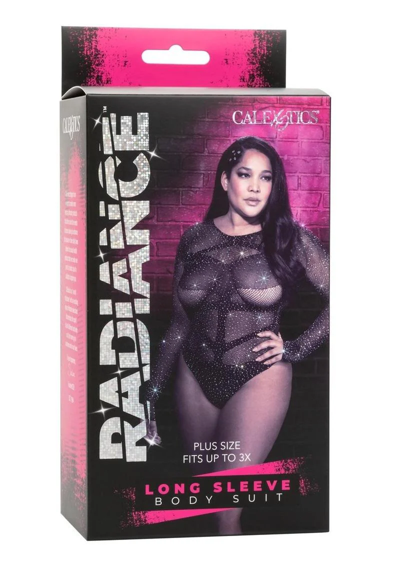 CalExotics Radiance Long Sleeve Plus Size Bodysuit - Image 4