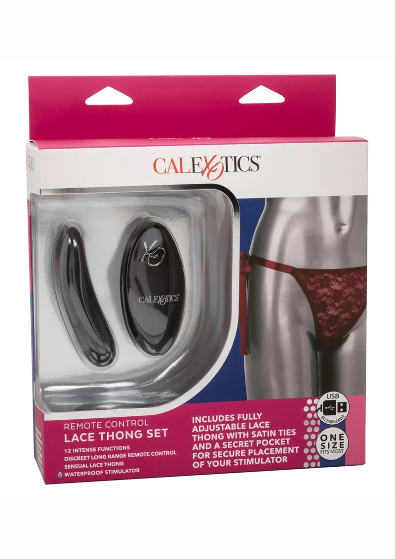 CalExotics Rechargeable Lace Thong Set - Image 4
