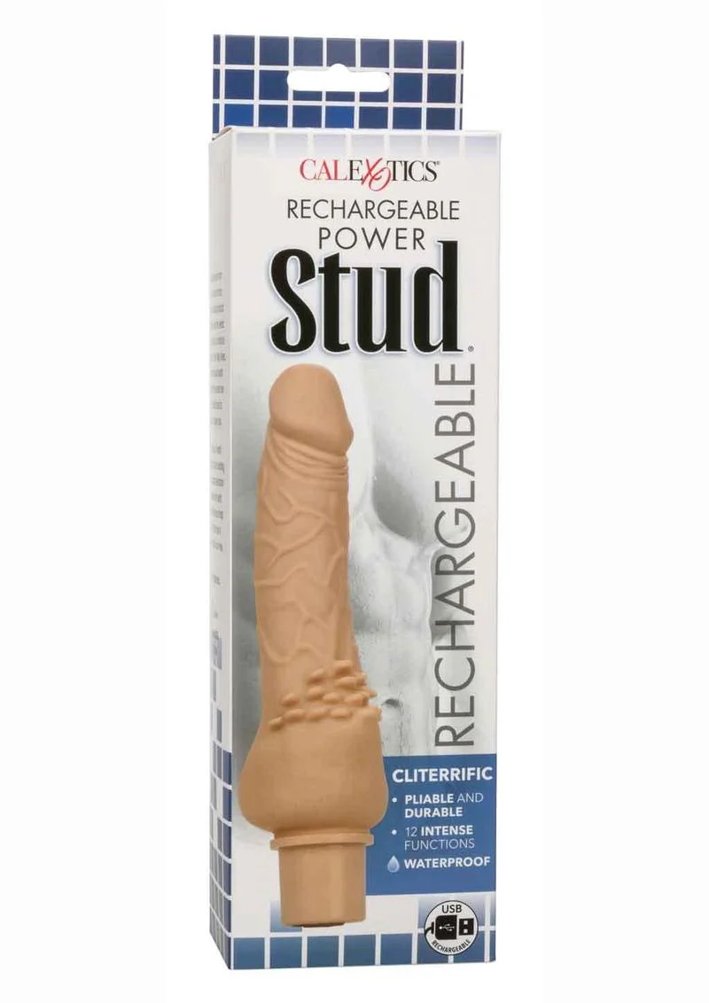 CalExotics Rechargeable Power Stud Cliterrific Vibrating Dildo - Image 10