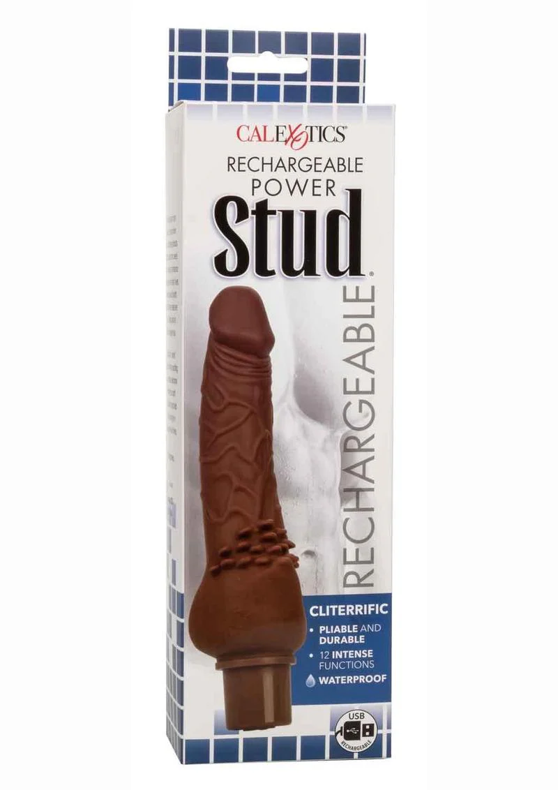 CalExotics Rechargeable Power Stud Cliterrific Vibrating Dildo - Image 11