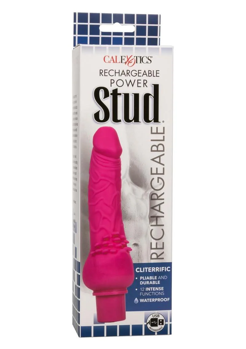 CalExotics Rechargeable Power Stud Cliterrific Vibrating Dildo - Image 12