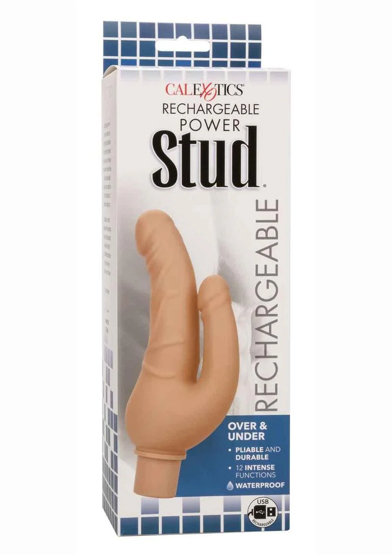 CalExotics Rechargeable Power Stud Over Vibrating Double Dong - Image 12