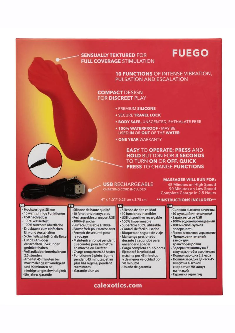 CalExotics Red Hot Fuego Rechargeable Silicone Massager - Image 3