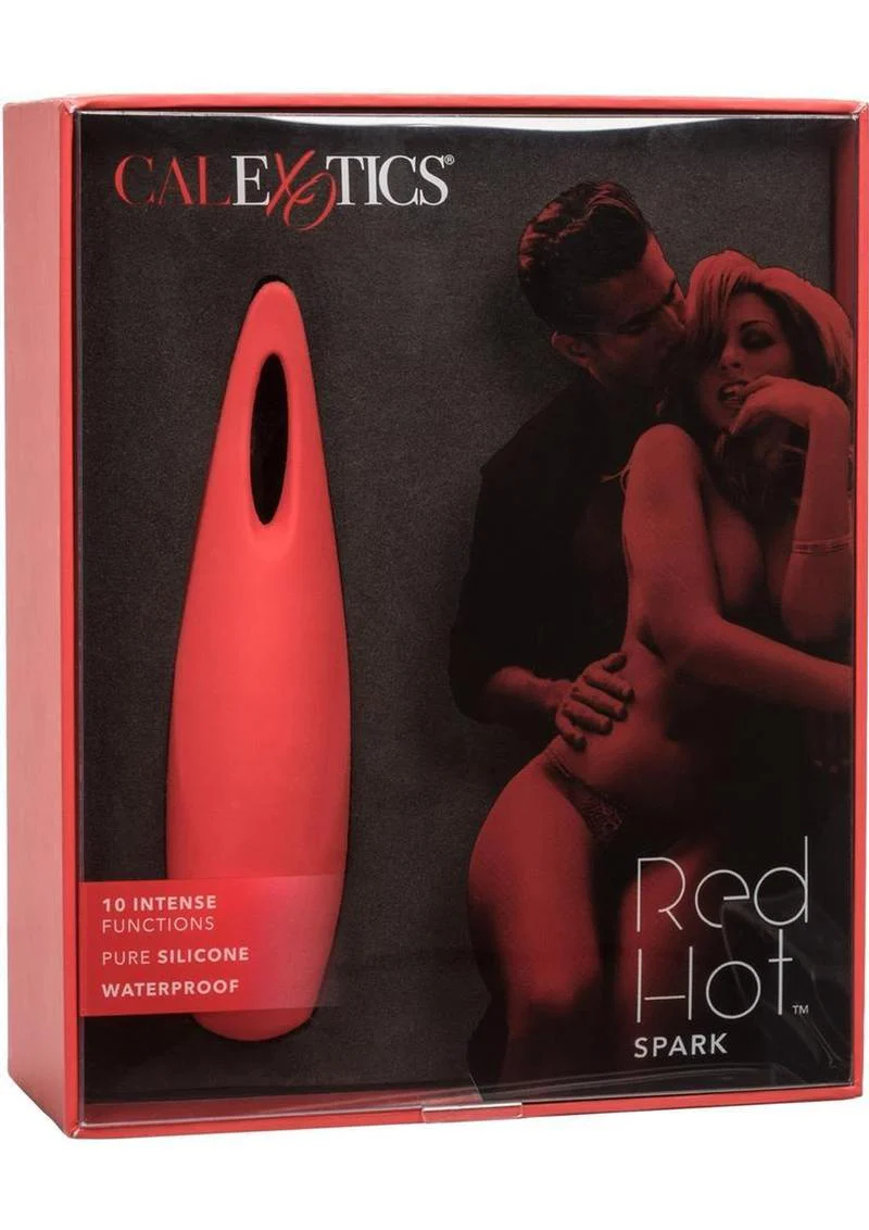 CalExotics Red Hot Spark USB Rechargeable Silicone Mini Vibrator - Image 4