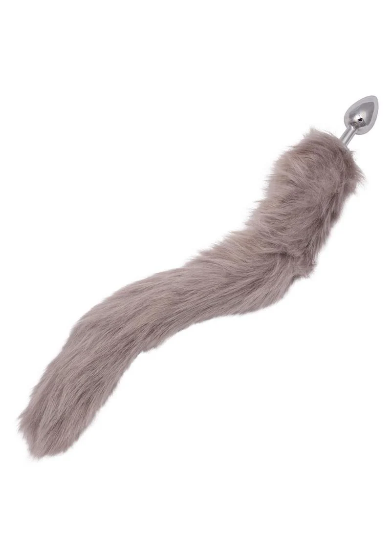 CalExotics Running Wild Grey Faux Fur Tail - Image 2