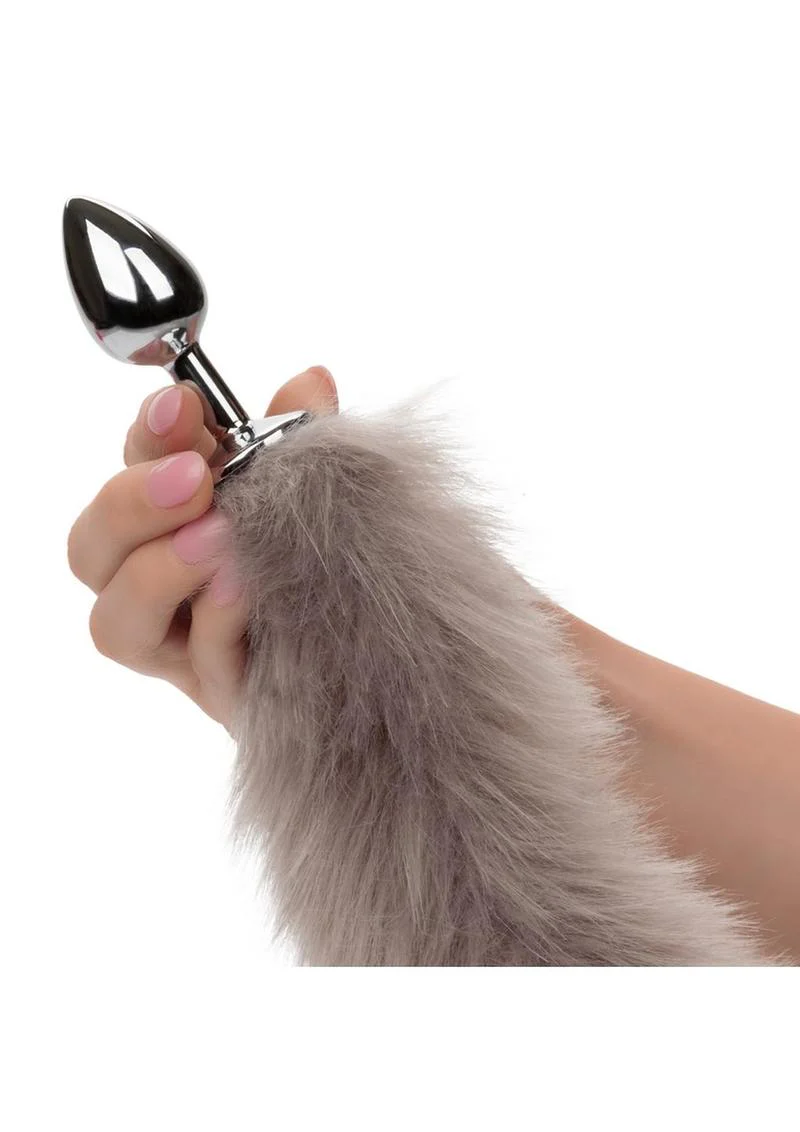 CalExotics Running Wild Grey Faux Fur Tail - Image 3