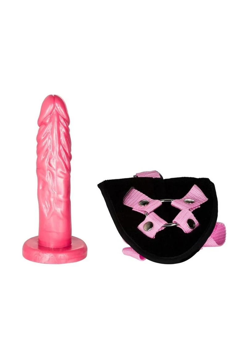CalExotics Shane’s World Pink Harness with Stud Adjustable Strap-On - Image 3