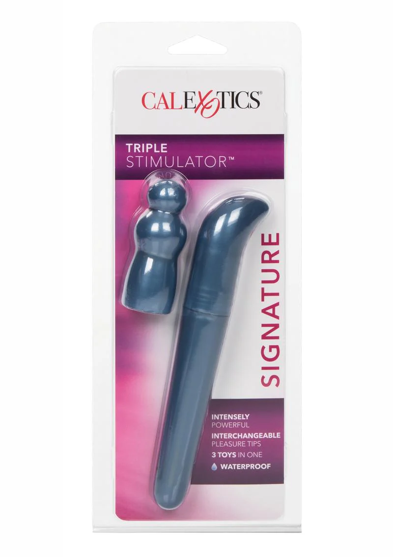 CalExotics Signature Triple Stimulator with Interchangeable Pleasure Tips - Image 4