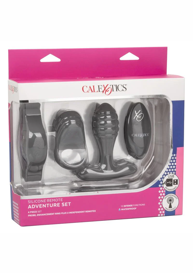 Calexotics Silicone Adventure Set Anal Plug Kit with Remote Control - Image 4