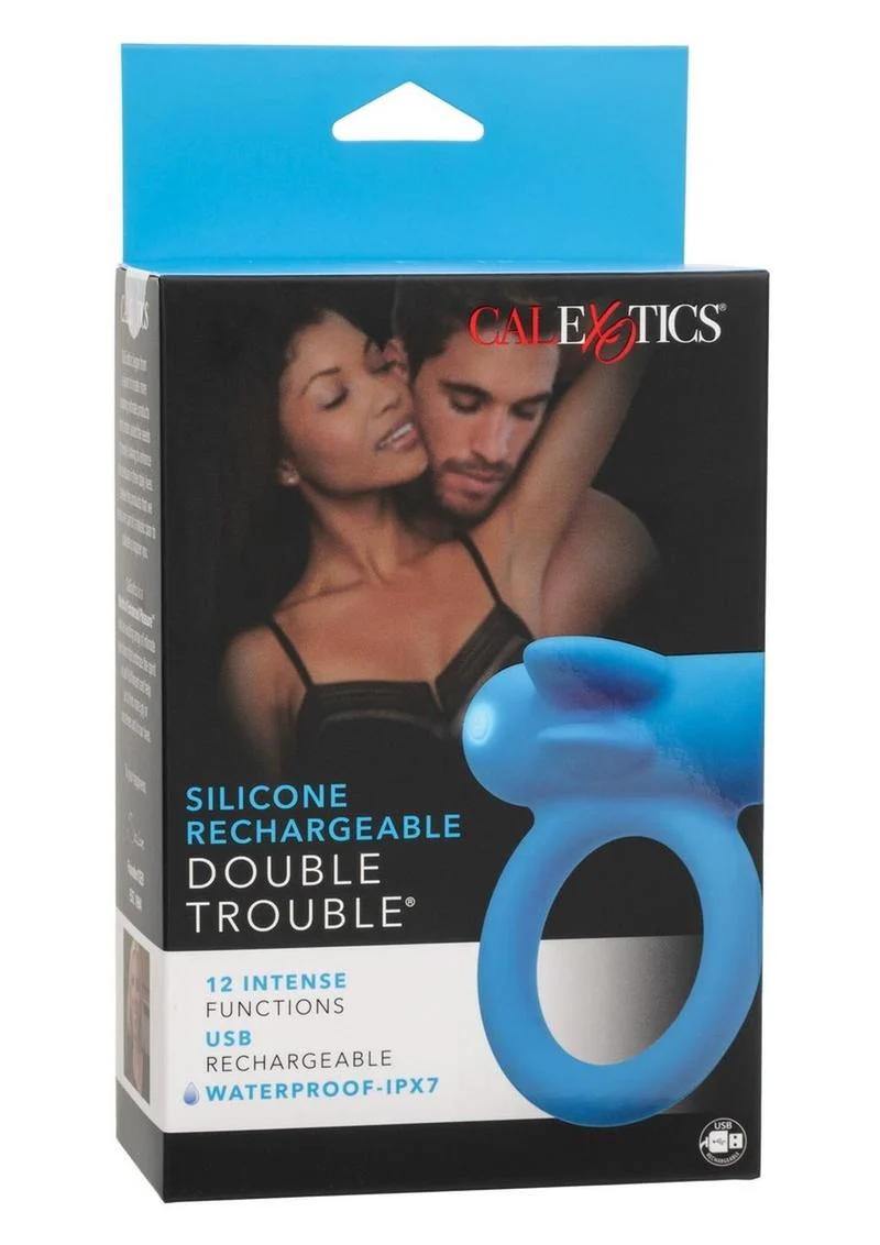 CalExotics Silicone Double Trouble Cock Ring - Image 4