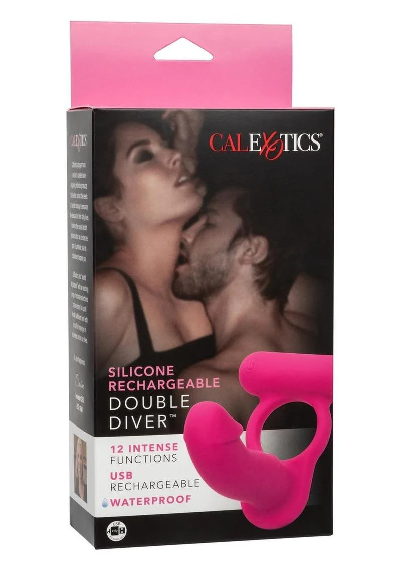 CalExotics Silicone Rechargeable Double Diver Couples Ring - Image 4