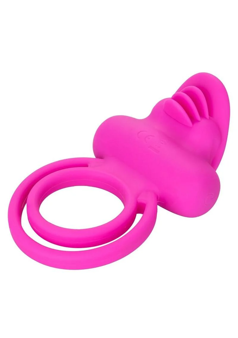 Calexotics Silicone Rechargeable Dual Clit Flicker Vibrating Cock Ring - Image 2