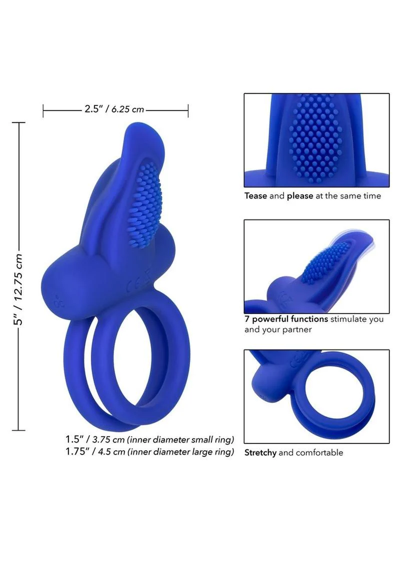 Calexotics Silicone Rechargeable Dual Pleasure Enhancer Cock Ring - Image 3
