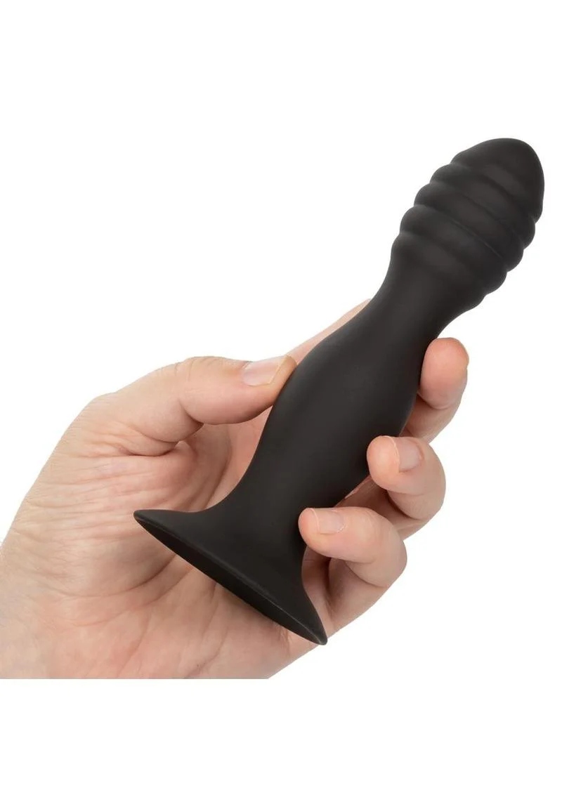 CalExotics Silicone Ribbed Anal Stud Suction Cup Base - Image 3