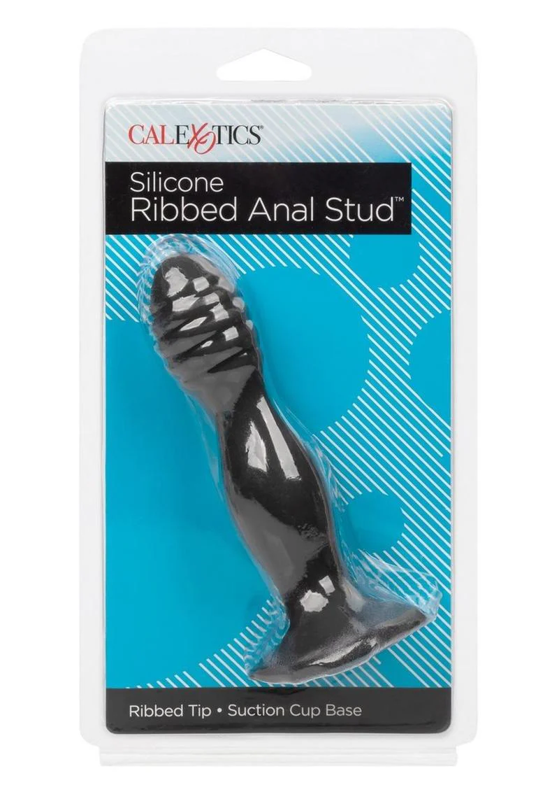 CalExotics Silicone Ribbed Anal Stud Suction Cup Base - Image 4