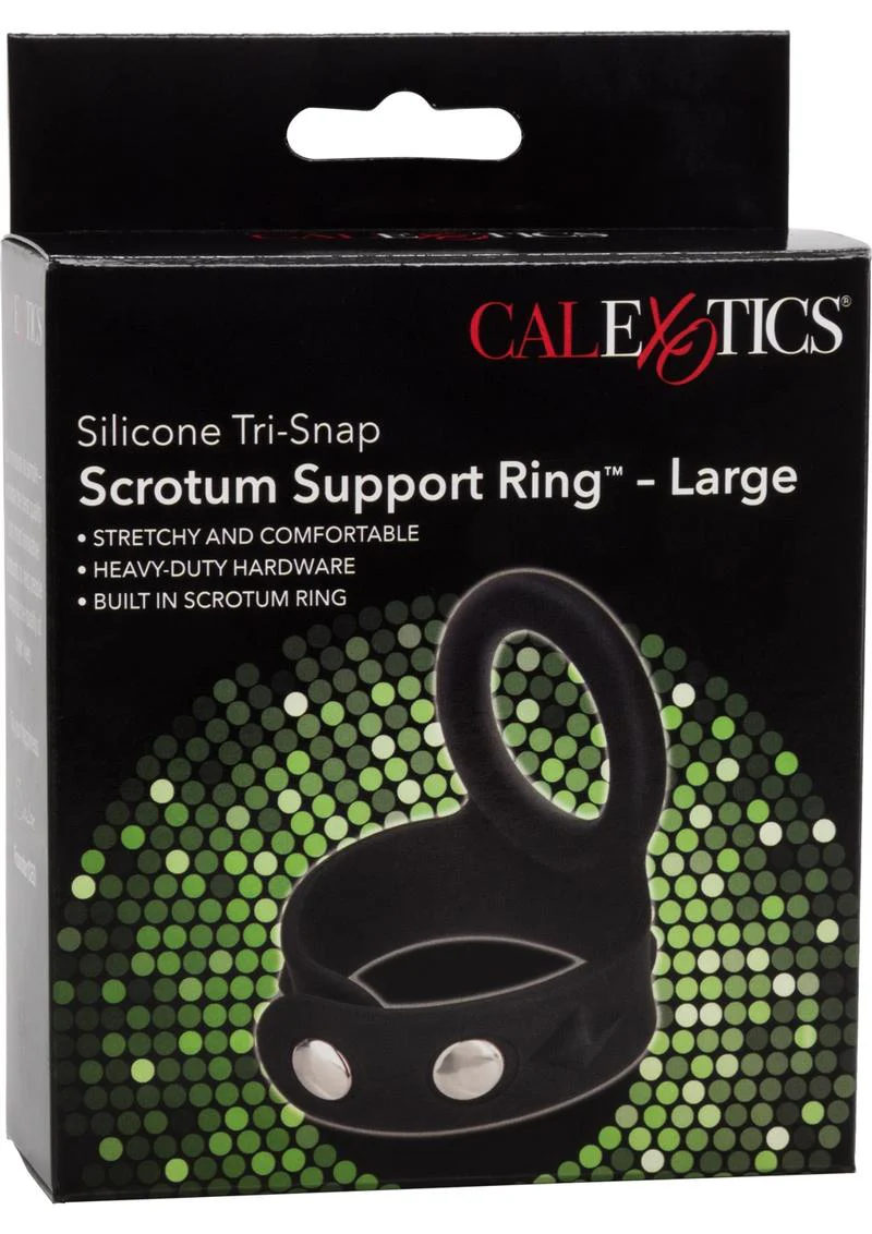 CalExotics Silicone Tri Snap Scrotum Support Ring - Image 8