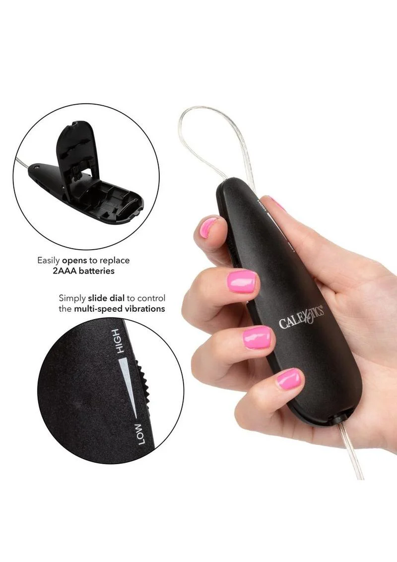 CalExotics Silver Powerful Vibration With Wired Remote Control - Image 2