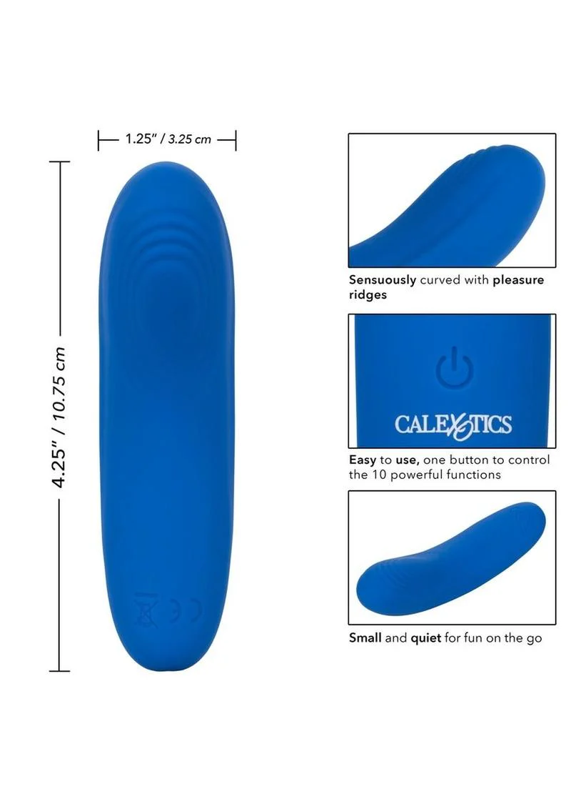 CalExotics Slay TemptMe Silicone Rechargeable Bullet – Blue - Image 3