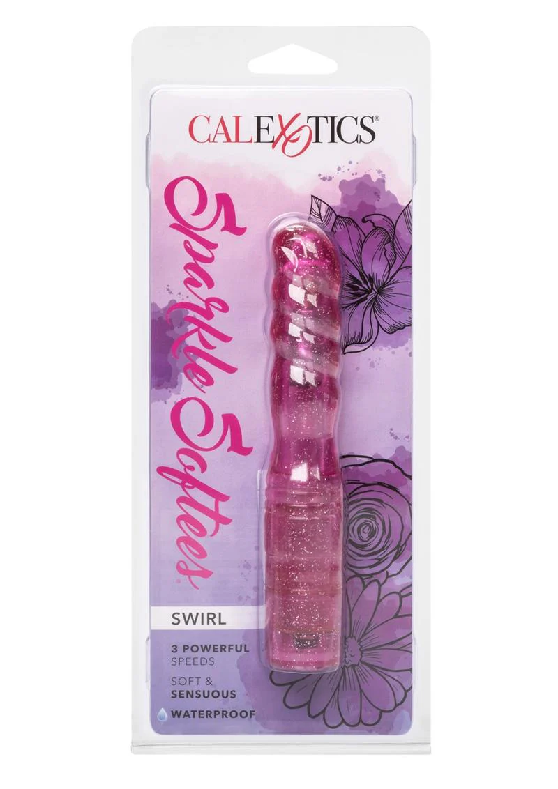 CalExotics Sparkle Softees Swirl Glittery Soft Vibrator - Image 4