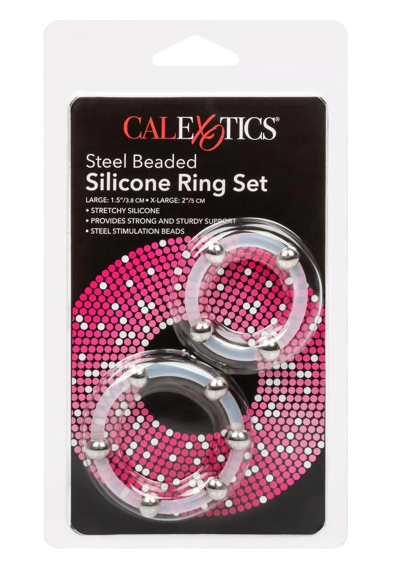CalExotics Steel Beaded Silicone Ring Set - Image 3