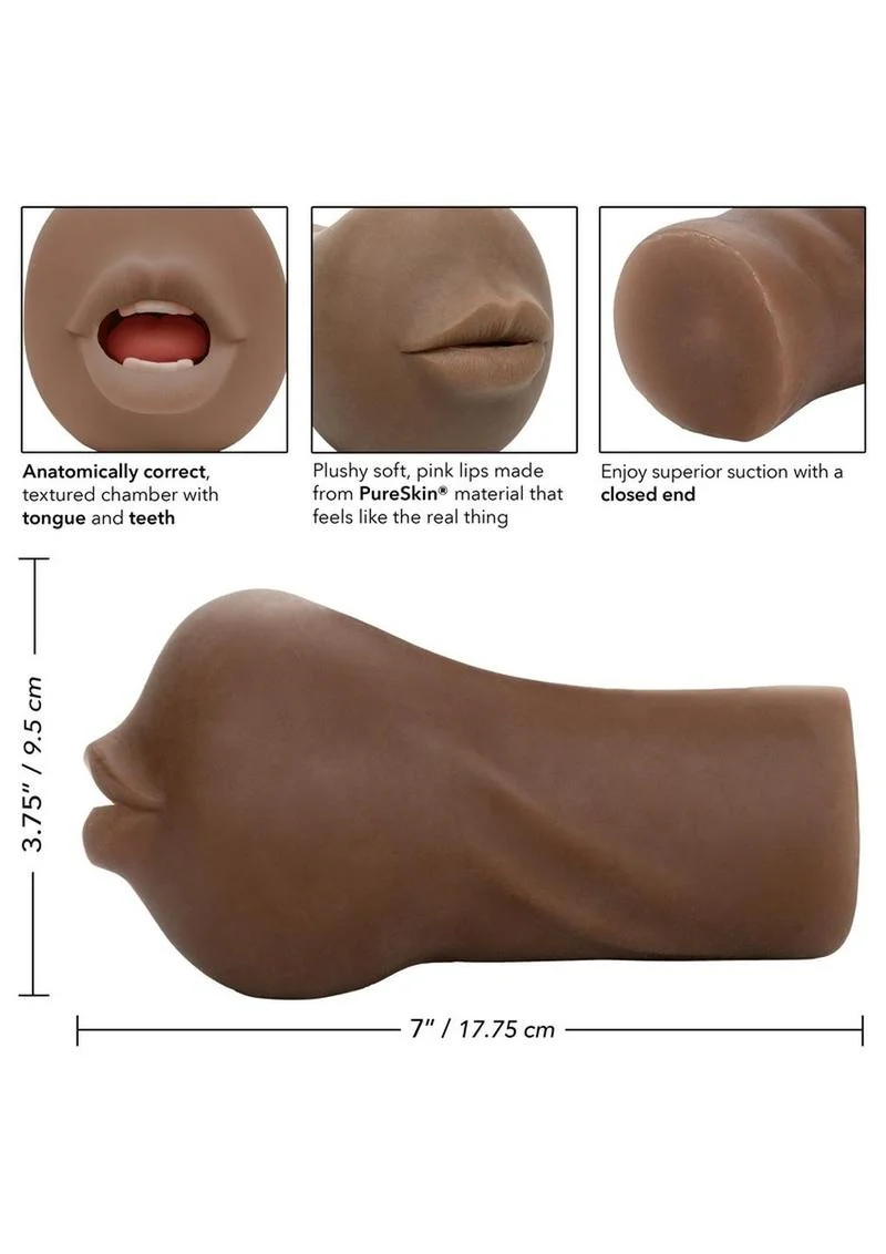 CalExotics Stroke It Realistic Mouth Stroker For Authentic Pleasure - Image 3