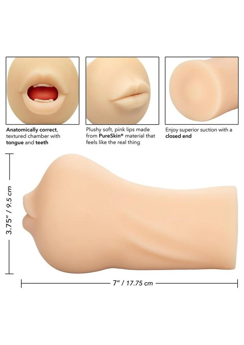 CalExotics Stroke It Realistic Mouth Stroker For Authentic Pleasure - Image 6