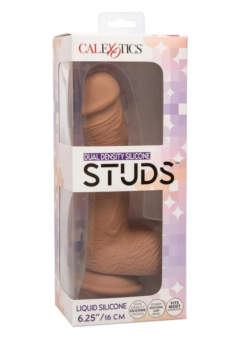 CalExotics Studs Dual Density Silicone Dildo 6.25 Inch Realistic Cock - Image 15