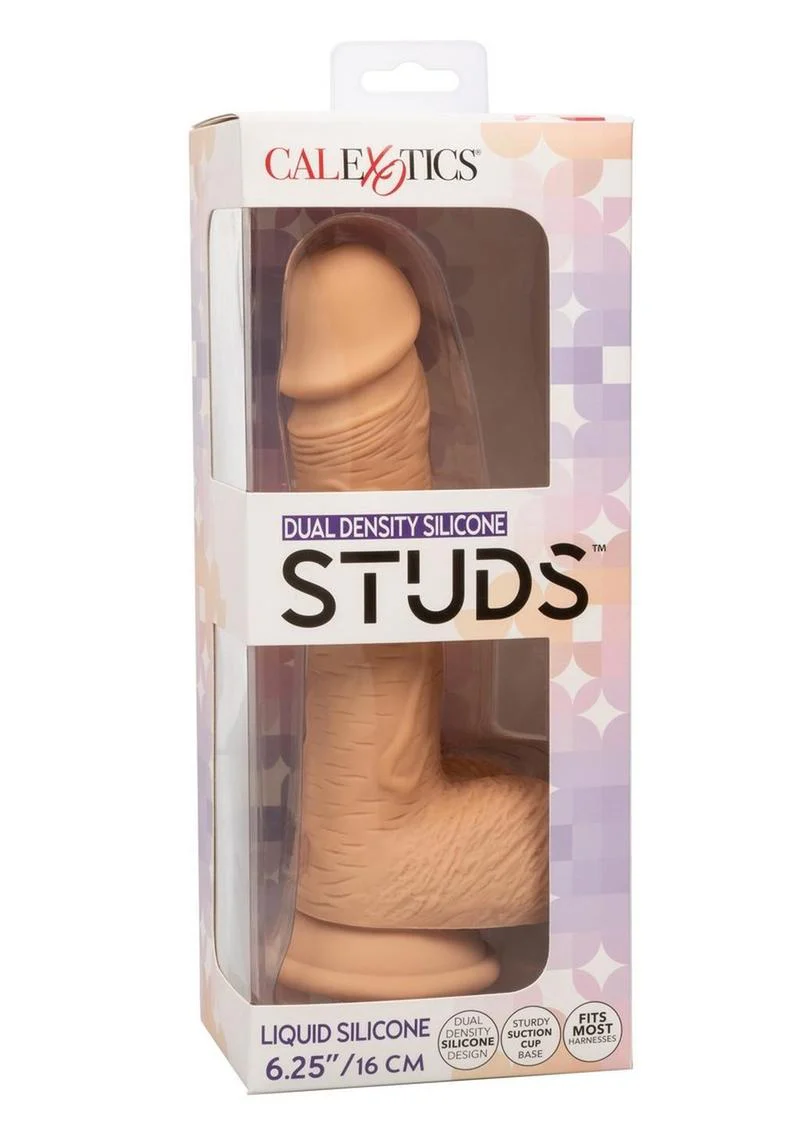 CalExotics Studs Dual Density Silicone Dildo 6.25 Inch Realistic Cock - Image 16