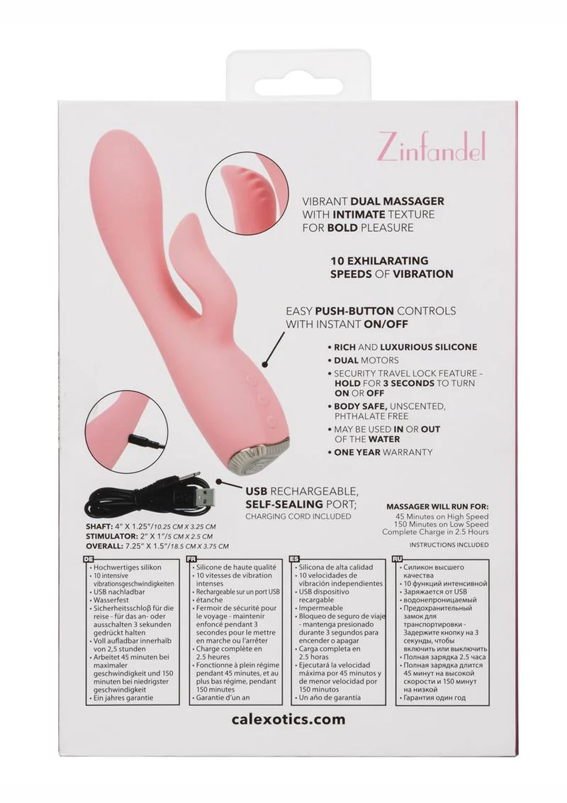 CalExotics Uncorked Zinfandel Rechargeable Rabbit Vibrator - Image 3