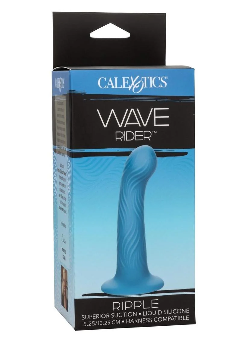 CalExotics Wave Rider Ripple Silicone Anal Plug With Suction Base - Image 4