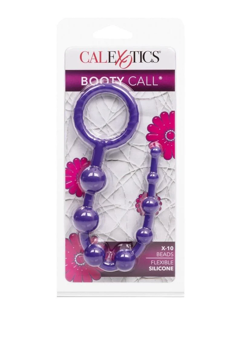 CALEXTICS Booty Call Purple Flexible Silicone Anal Beads - Image 12