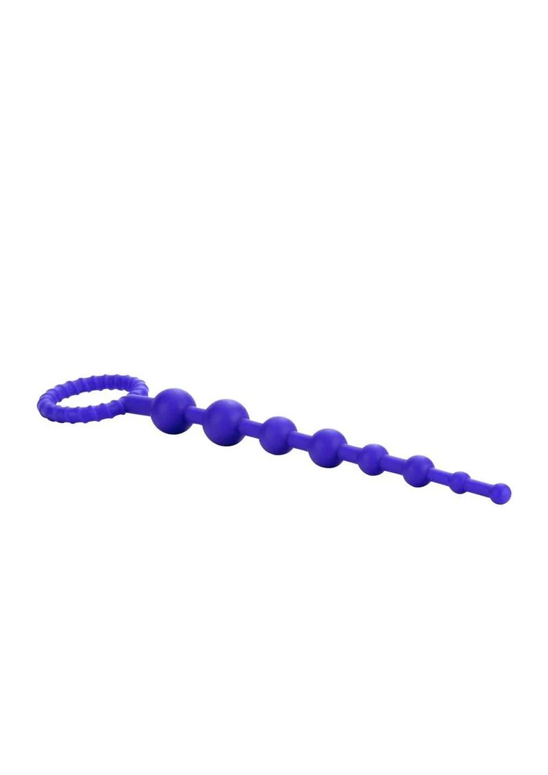 CALEXTICS Booty Call Purple Flexible Silicone Anal Beads - Image 2