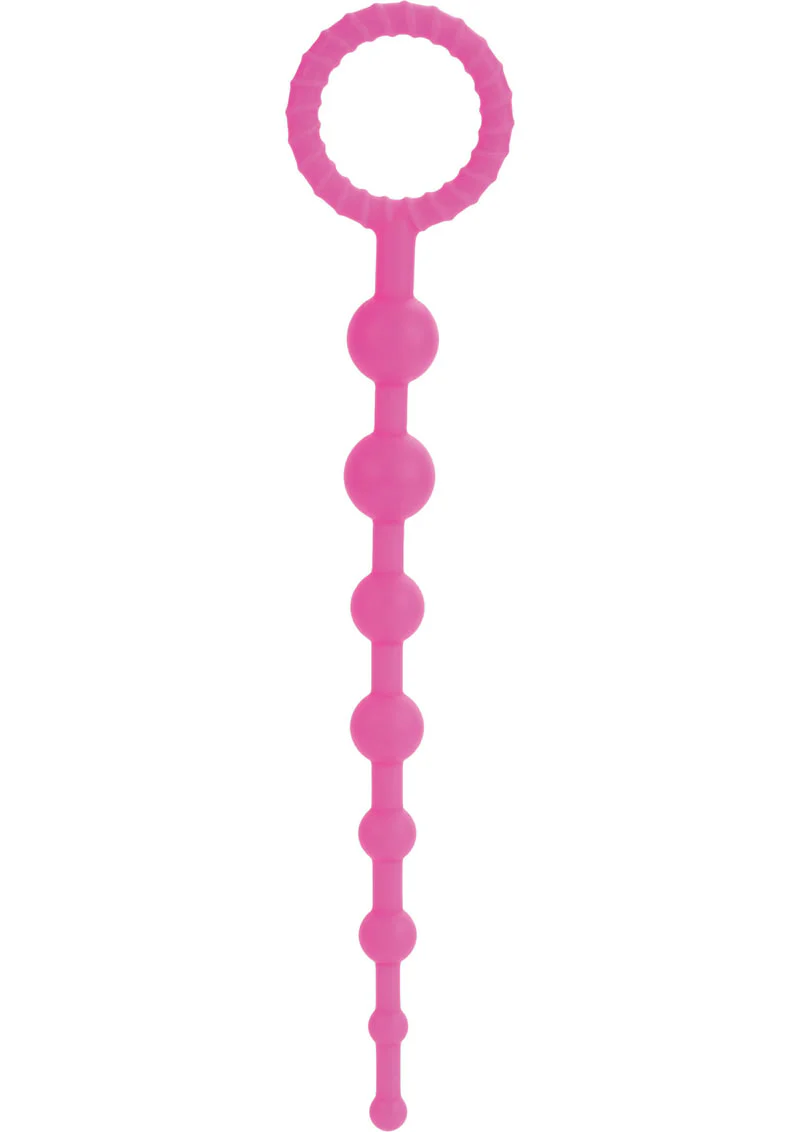 CALEXTICS Booty Call Purple Flexible Silicone Anal Beads - Image 4