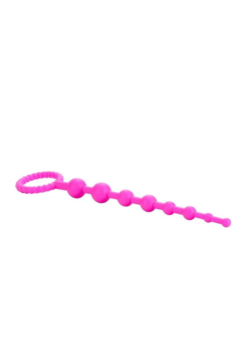 CALEXTICS Booty Call Purple Flexible Silicone Anal Beads - Image 5