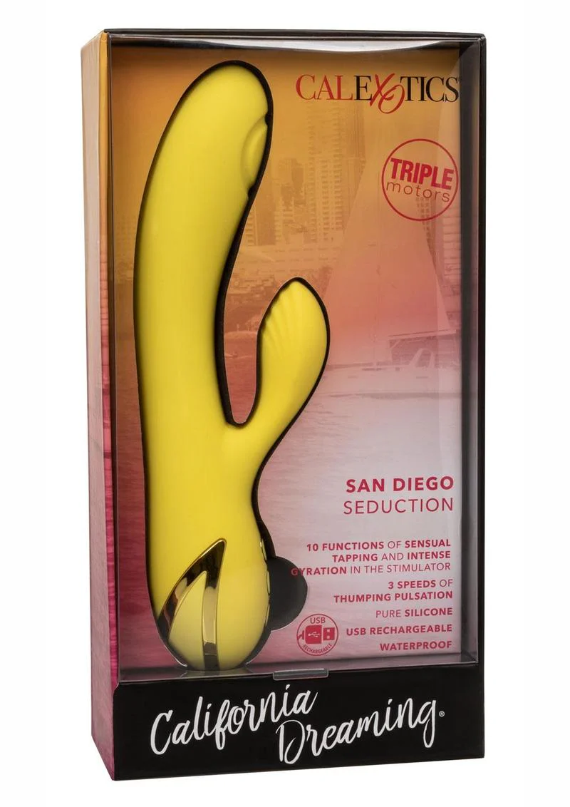California Dreaming San Diego Rechargeable Silicone Rabbit Vibrator - Image 4