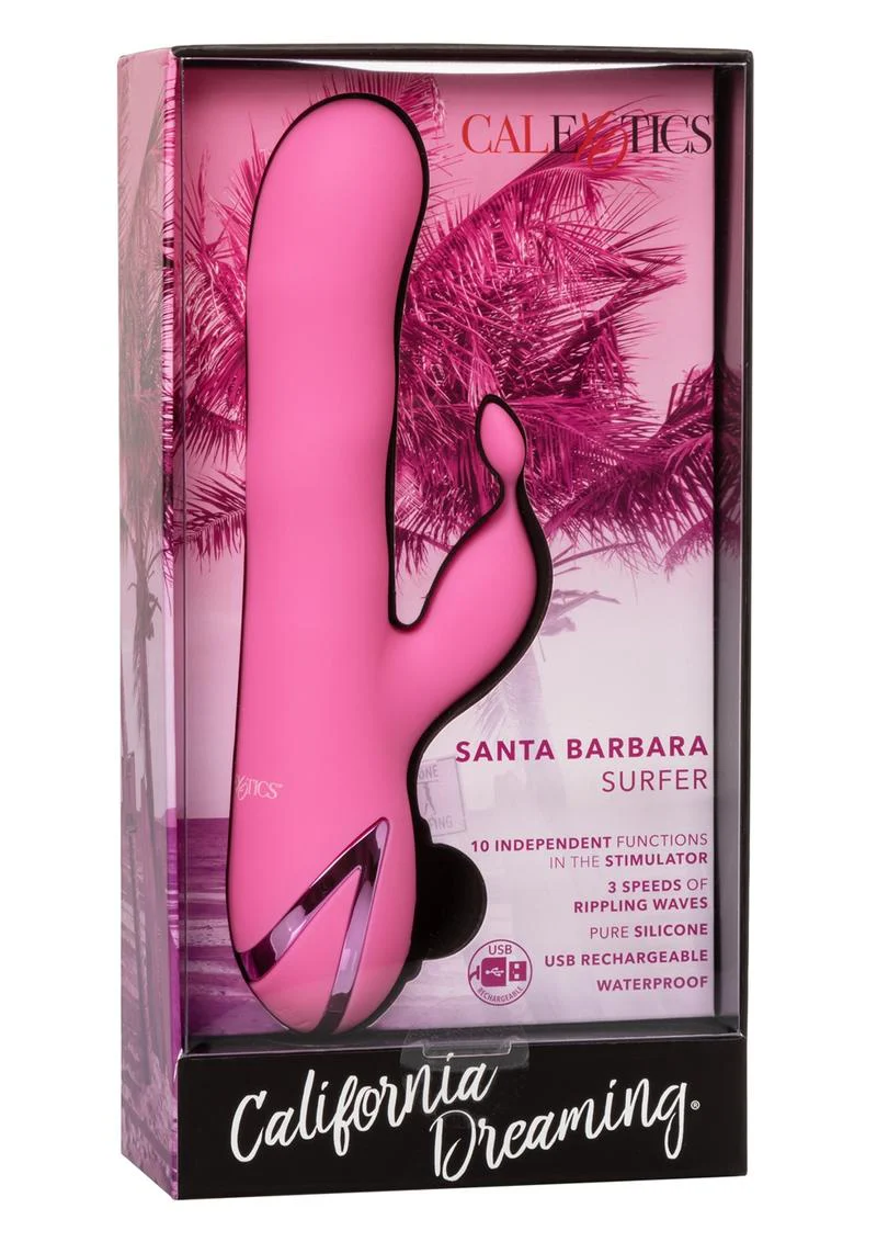 California Dreaming Santa Barbara Surfer Silicone Rabbit Vibrator - Image 4