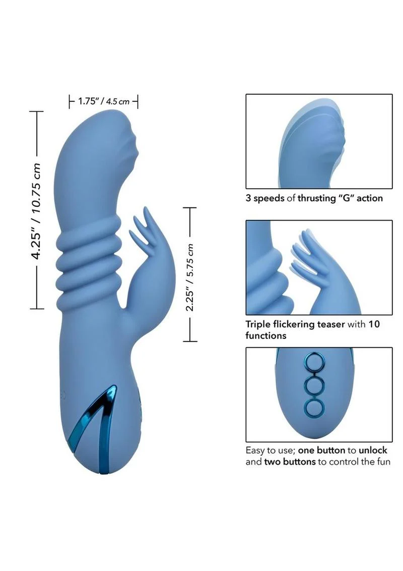 California Dreaming Santa Cruz Coaster Silicone Rabbit Vibrator - Image 3