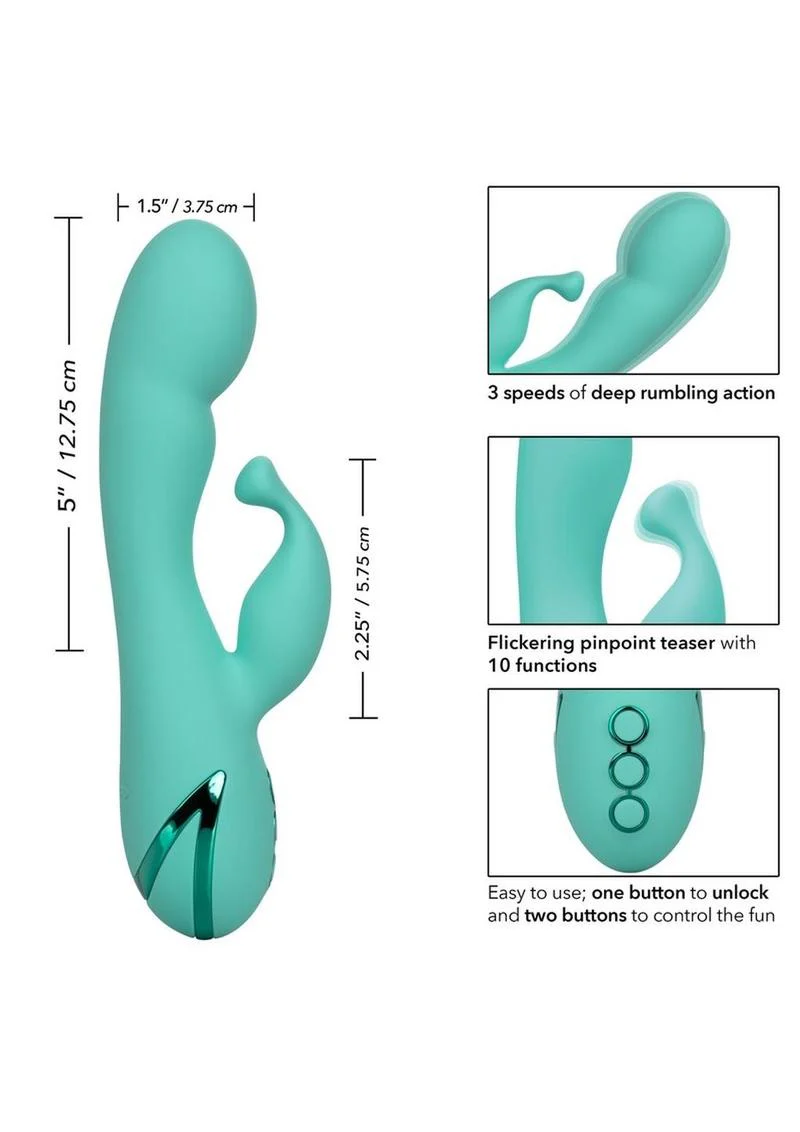 California Dreaming Tahoe Temptation Silicone Rabbit Vibrator - Image 3