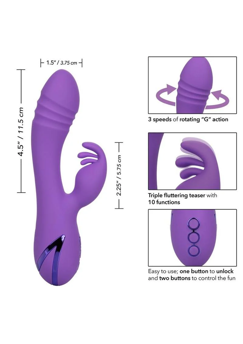 California Dreaming West Coast Wave Rider Silicone Rabbit Vibrator - Image 3