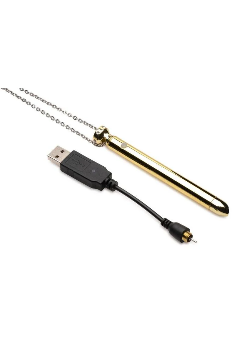 Charmed 7X Vibrating Necklace Gold - Image 3