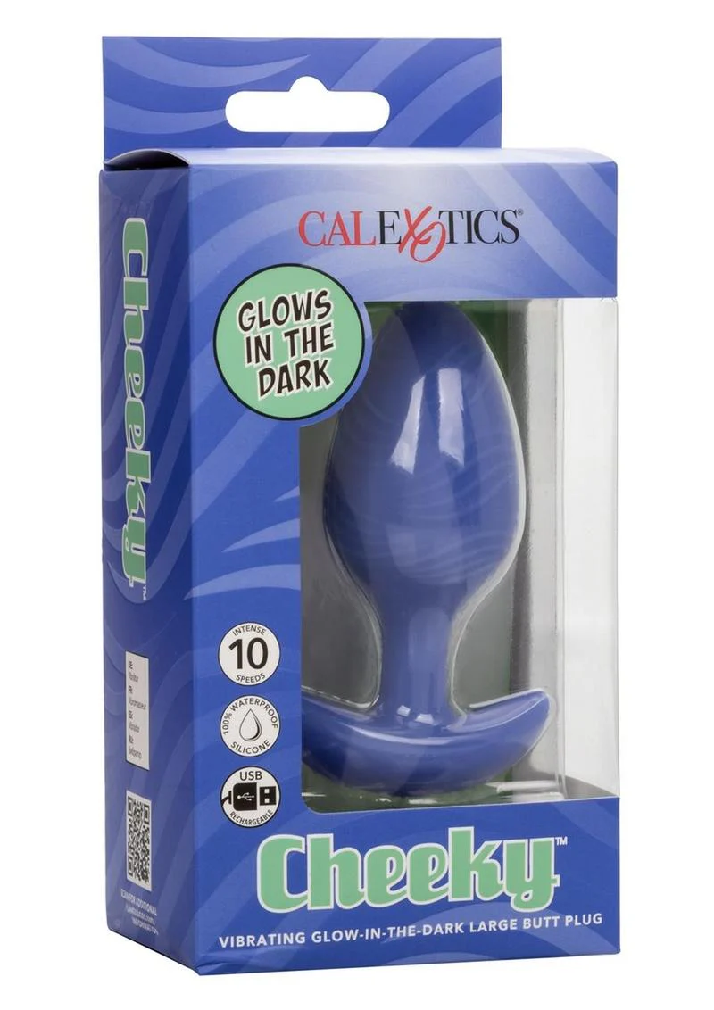 Cheeky Vibrating Glow-In-The-Dark Large Butt Plug - Image 4