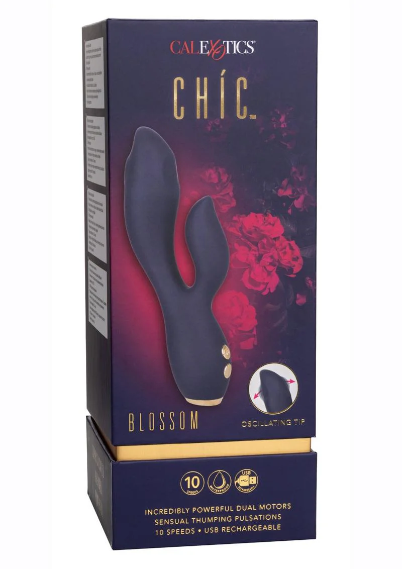 Chic Blossom Rechargeable Silicone Rabbit Vibrator - Image 3