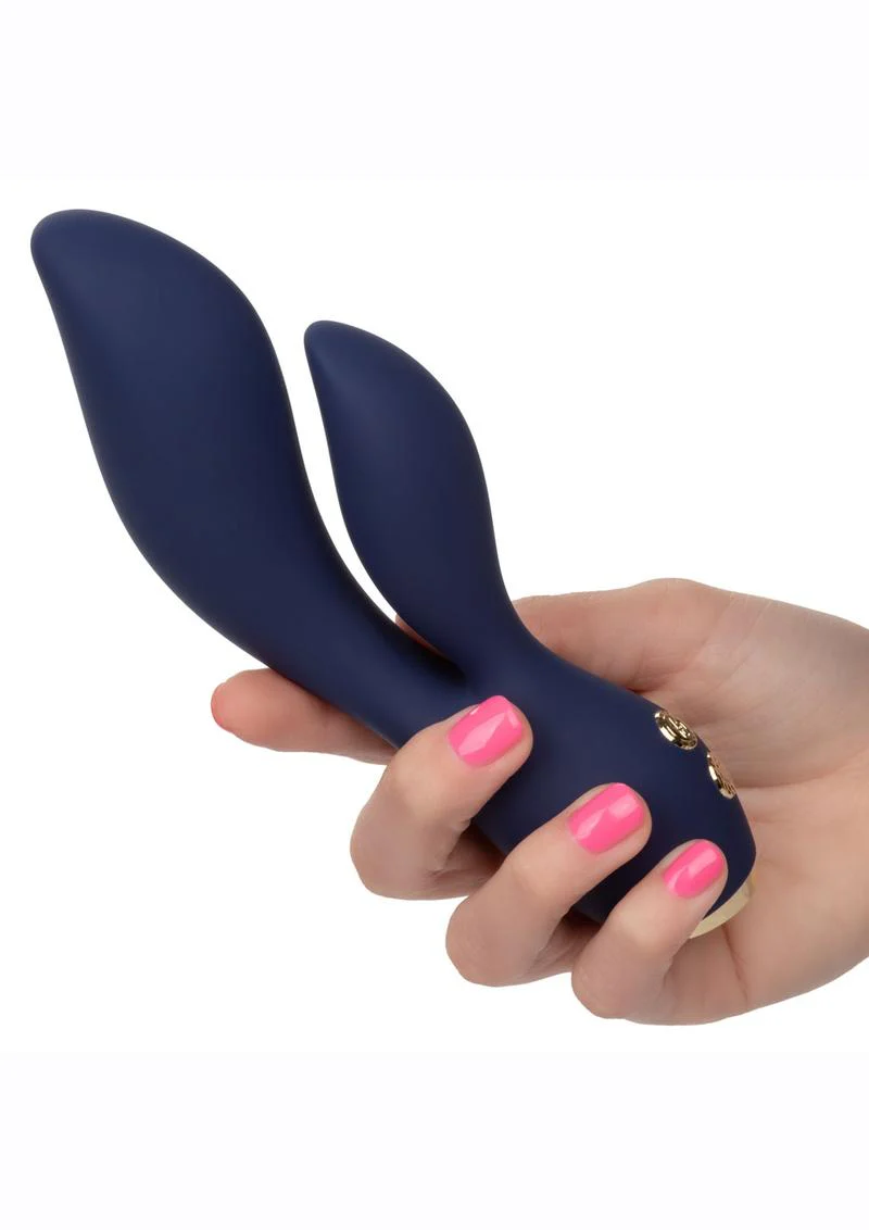 Chic Lilac Rechargeable Silicone Rabbit Vibrator - Image 2