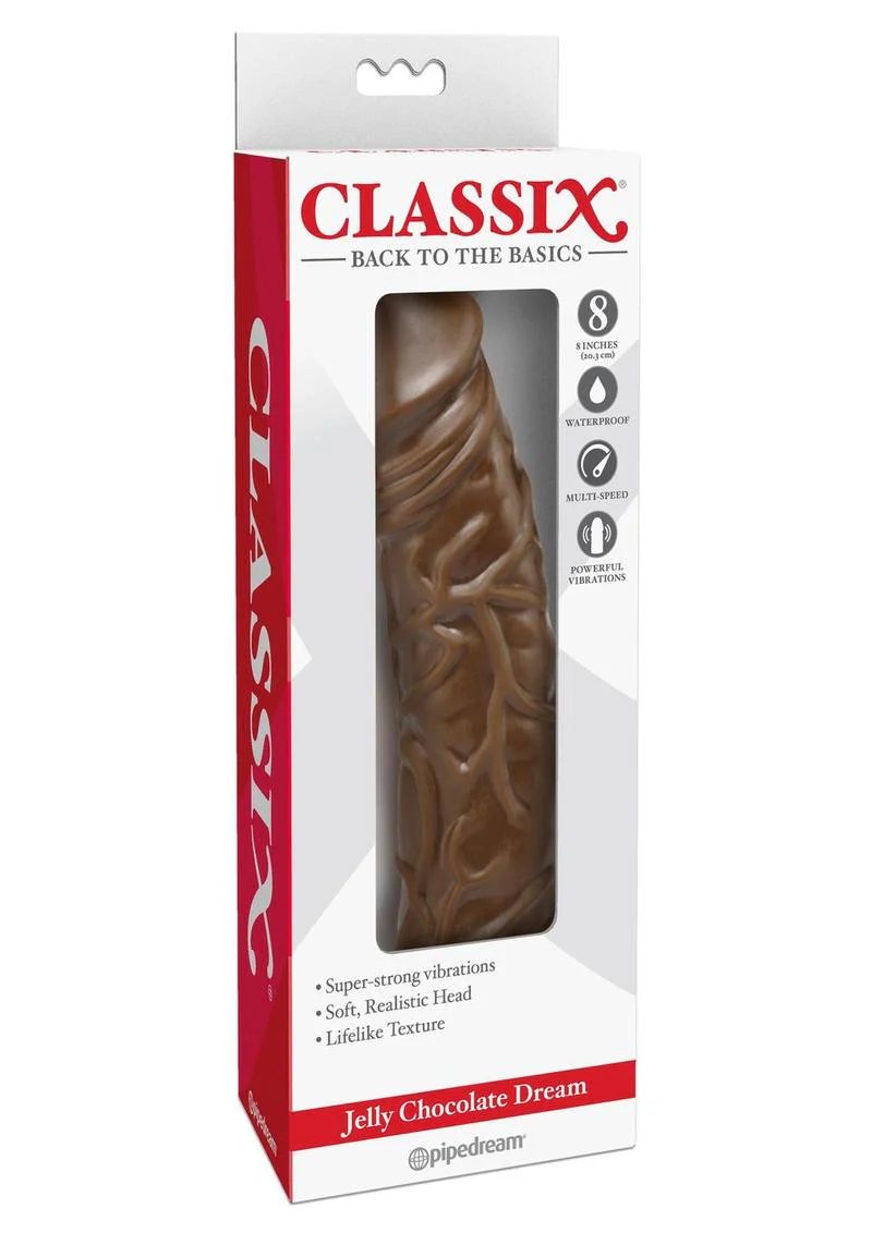 Classix Jelly Chocolate Dream No. 2 Realistic Vibrating Dildo - Image 2