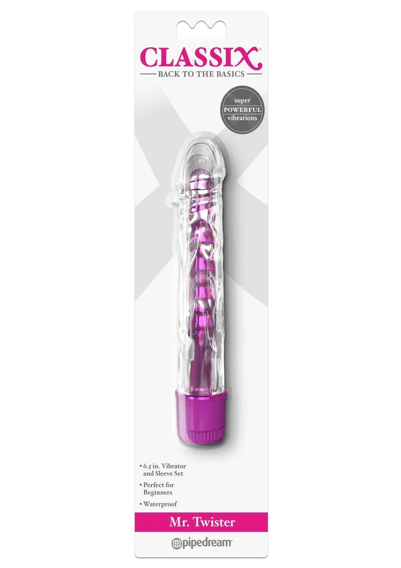 Classix Mr. Twister Vibrator With Sleeve Set - Image 4